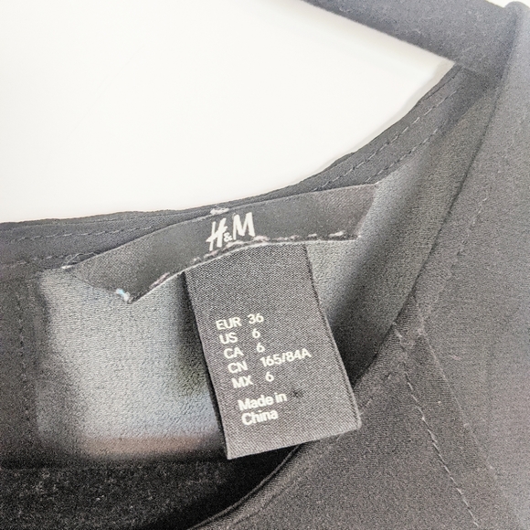 H&M black maxi dress halter top with side slits - Picture 3 of 5